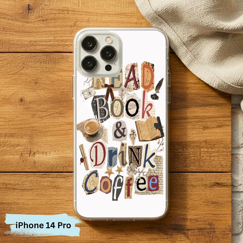Read Book And Drink Coffee - Vintage Collage Reader Art Phone Case IPhone