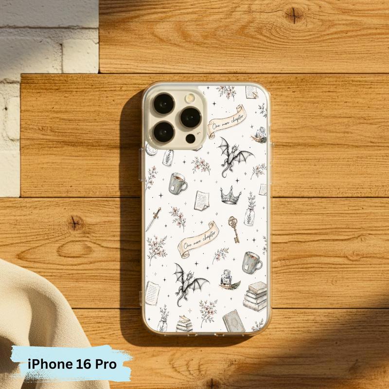 Fantasy Book Lover Pattern - One More Chapter Aesthetic Phone Case IPhone