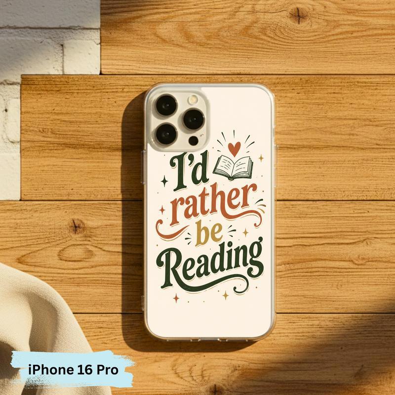 I’d Rather Be Reading - Retro Book Lover Quote Phone Case IPhone