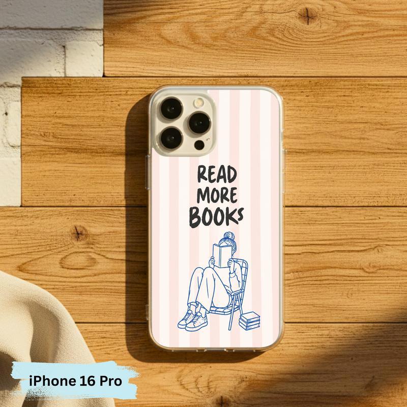 Minimalist Book Lover Quote - Read More Books Phone Case IPhone Minimalist Book Lover Quote - Read More Books Phone Case IPhone