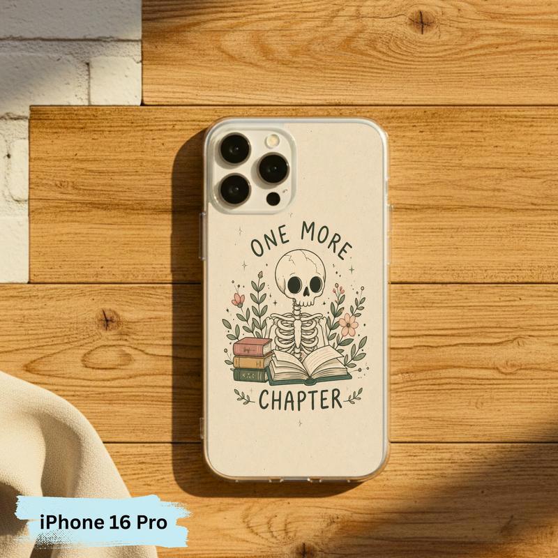 One More Chapter Skeleton - Gothic Book Lover Art Phone Case IPhone