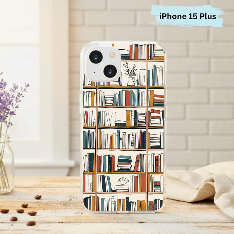 Boho Bookshelf Art - Modern Reader Aesthetic Phone Case IPhone