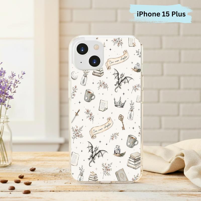 Fantasy Book Lover Pattern - One More Chapter Aesthetic Phone Case IPhone