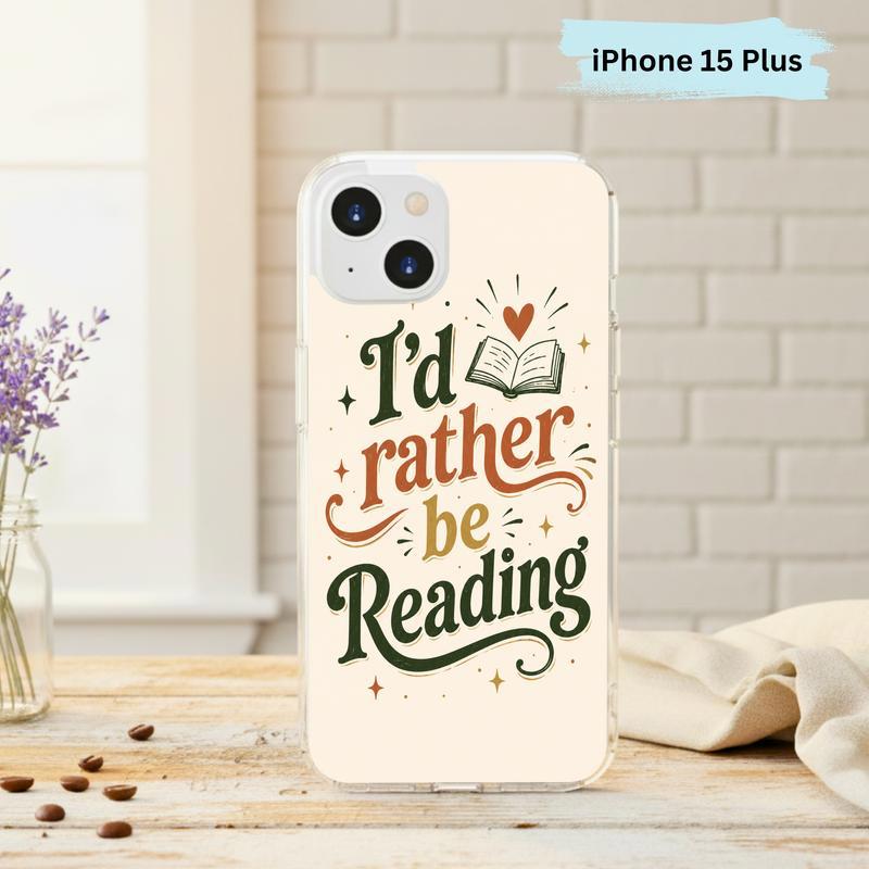 I’d Rather Be Reading - Retro Book Lover Quote Phone Case IPhone
