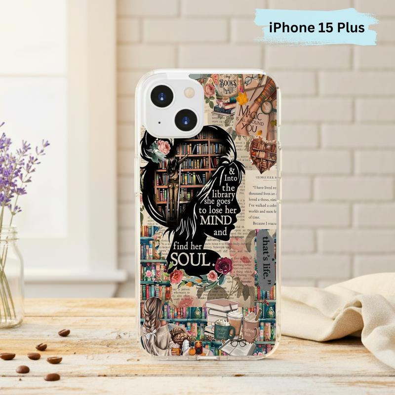 Into The Library She Goes - Book Lover Collage Phone Case IPhone