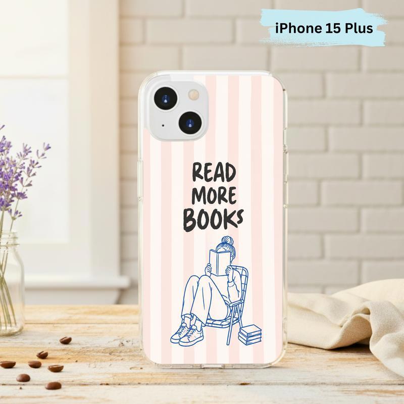 Minimalist Book Lover Quote - Read More Books Phone Case IPhone Minimalist Book Lover Quote - Read More Books Phone Case IPhone