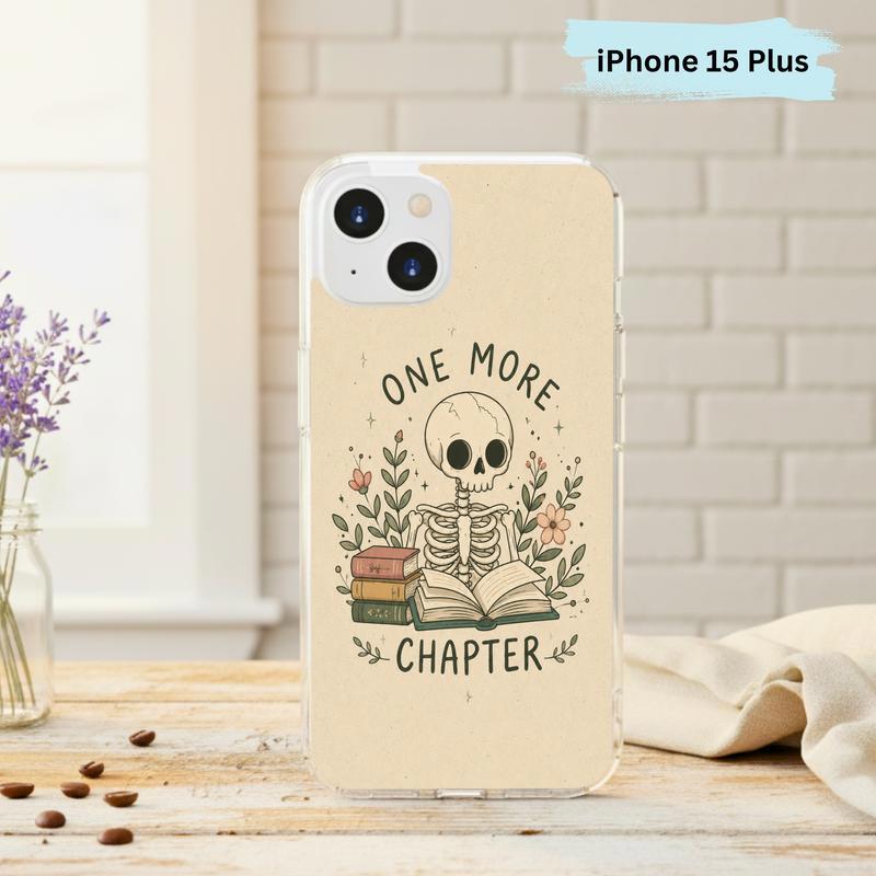 One More Chapter Skeleton - Gothic Book Lover Art Phone Case IPhone