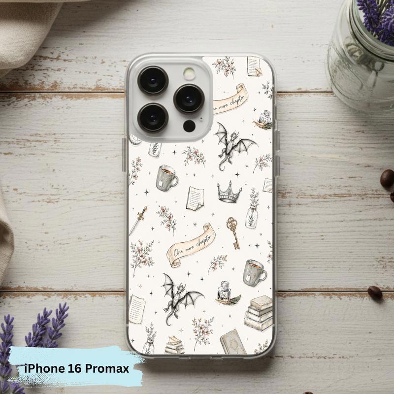 Fantasy Book Lover Pattern - One More Chapter Aesthetic Phone Case IPhone