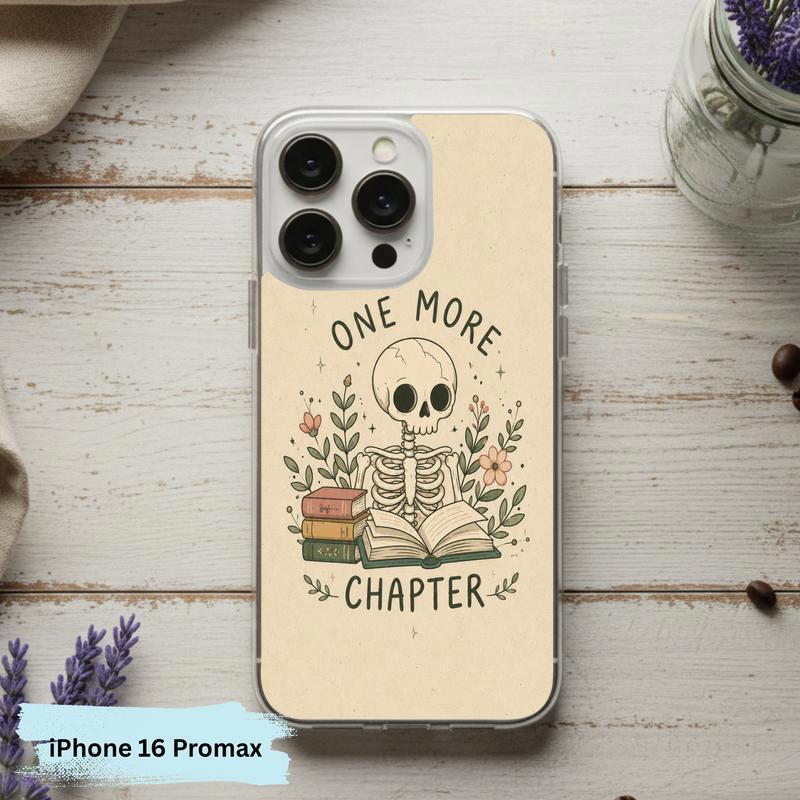 One More Chapter Skeleton - Gothic Book Lover Art Phone Case IPhone
