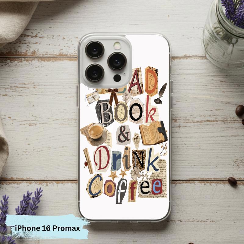 Read Book And Drink Coffee - Vintage Collage Reader Art Phone Case IPhone
