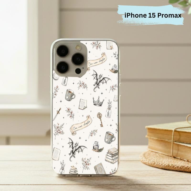 Fantasy Book Lover Pattern - One More Chapter Aesthetic Phone Case IPhone