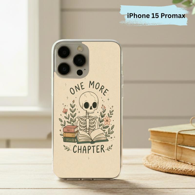 One More Chapter Skeleton - Gothic Book Lover Art Phone Case IPhone