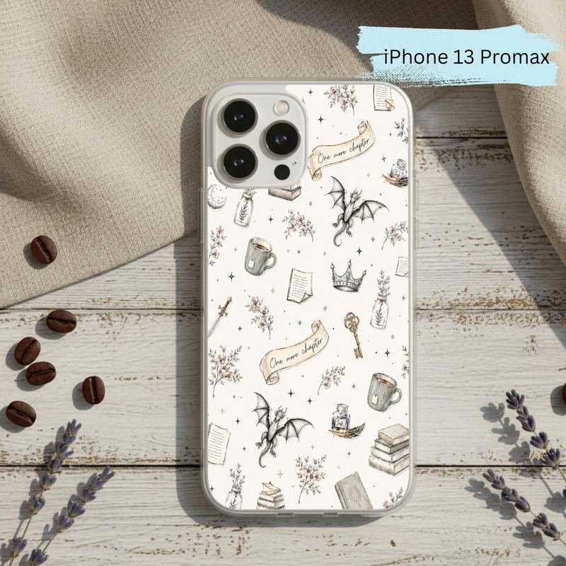 Fantasy Book Lover Pattern - One More Chapter Aesthetic Phone Case IPhone