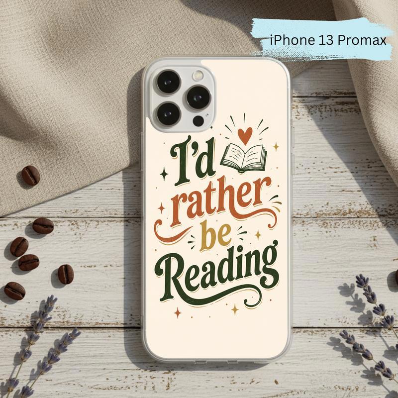 I’d Rather Be Reading - Retro Book Lover Quote Phone Case IPhone