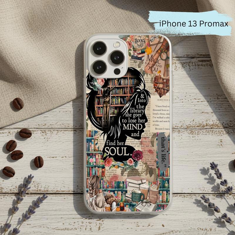 Into The Library She Goes - Book Lover Collage Phone Case IPhone