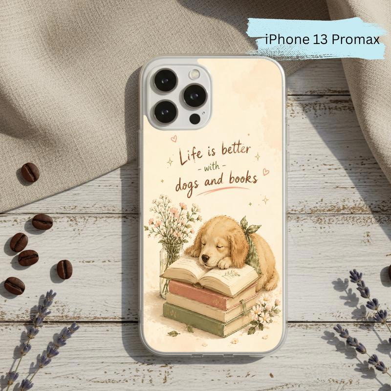 Life Is Better With Dogs And Books - Cute Book Lover Phone Case IPhone