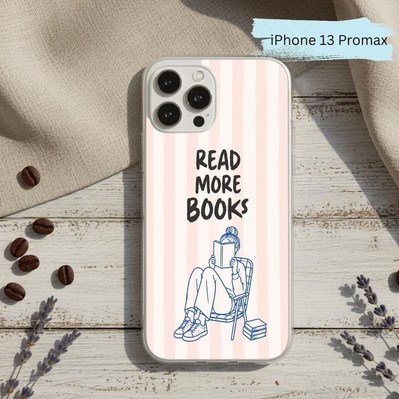 Minimalist Book Lover Quote - Read More Books Phone Case IPhone Minimalist Book Lover Quote - Read More Books Phone Case IPhone