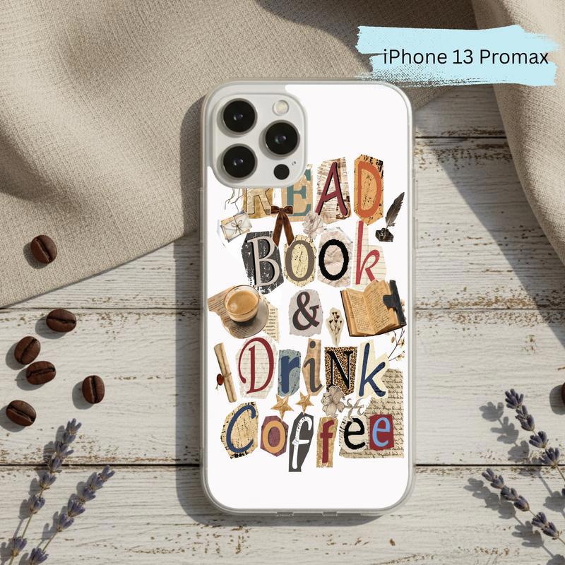 Read Book And Drink Coffee - Vintage Collage Reader Art Phone Case IPhone