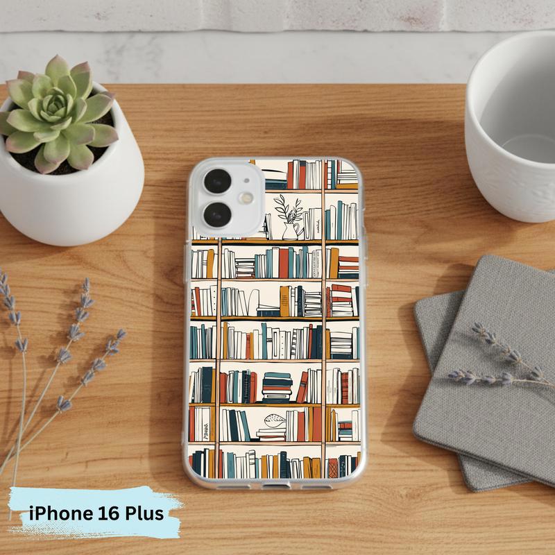 Boho Bookshelf Art - Modern Reader Aesthetic Phone Case IPhone