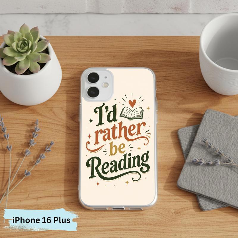 I’d Rather Be Reading - Retro Book Lover Quote Phone Case IPhone