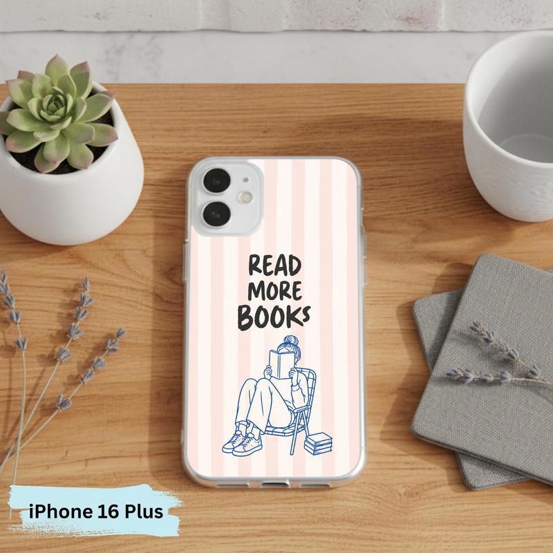 Minimalist Book Lover Quote - Read More Books Phone Case IPhone Minimalist Book Lover Quote - Read More Books Phone Case IPhone