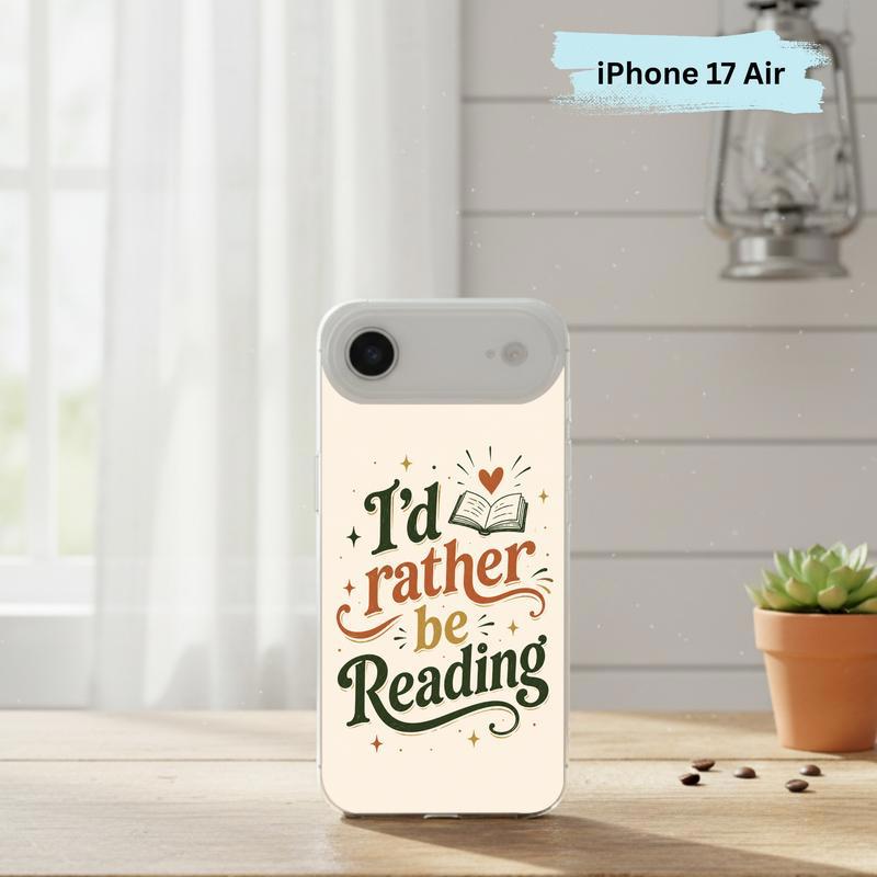 I’d Rather Be Reading - Retro Book Lover Quote Phone Case IPhone
