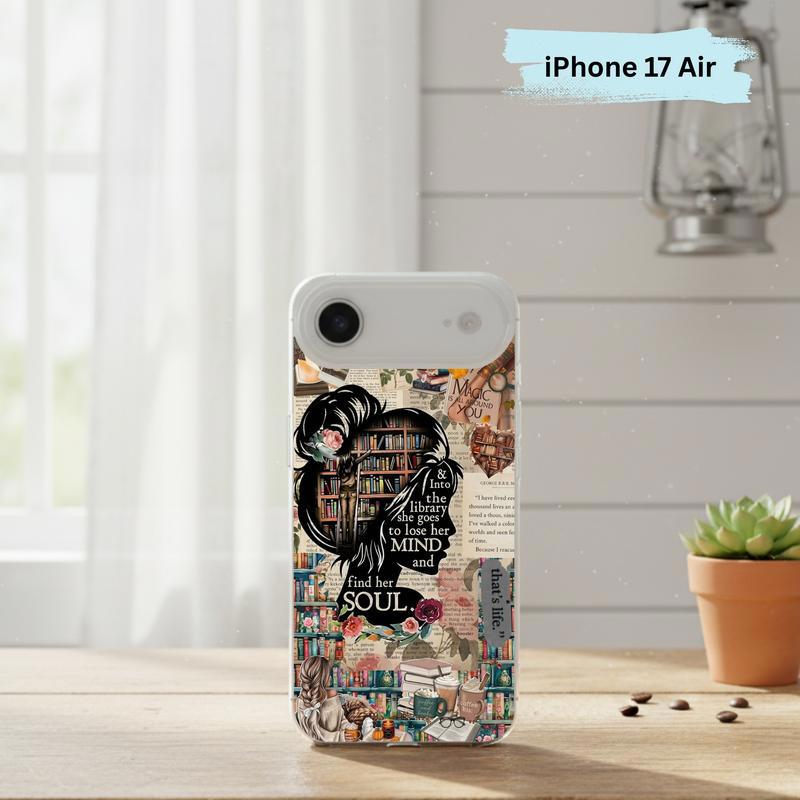 Into The Library She Goes - Book Lover Collage Phone Case IPhone
