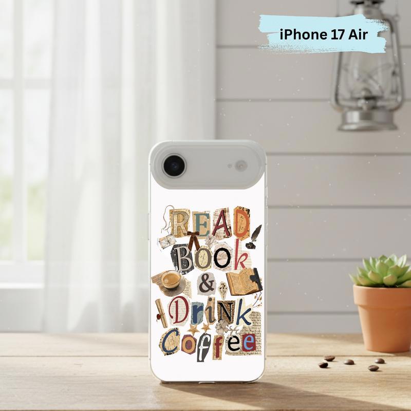Read Book And Drink Coffee - Vintage Collage Reader Art Phone Case IPhone