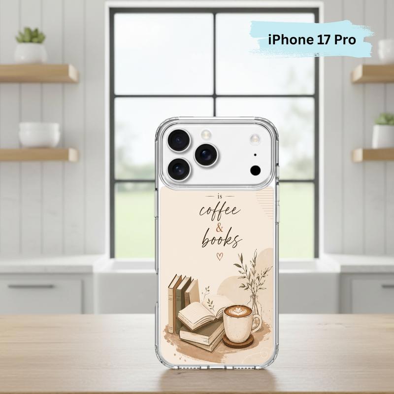 All I Need Is Coffee And Books - Boho Book Art Phone Case IPhone