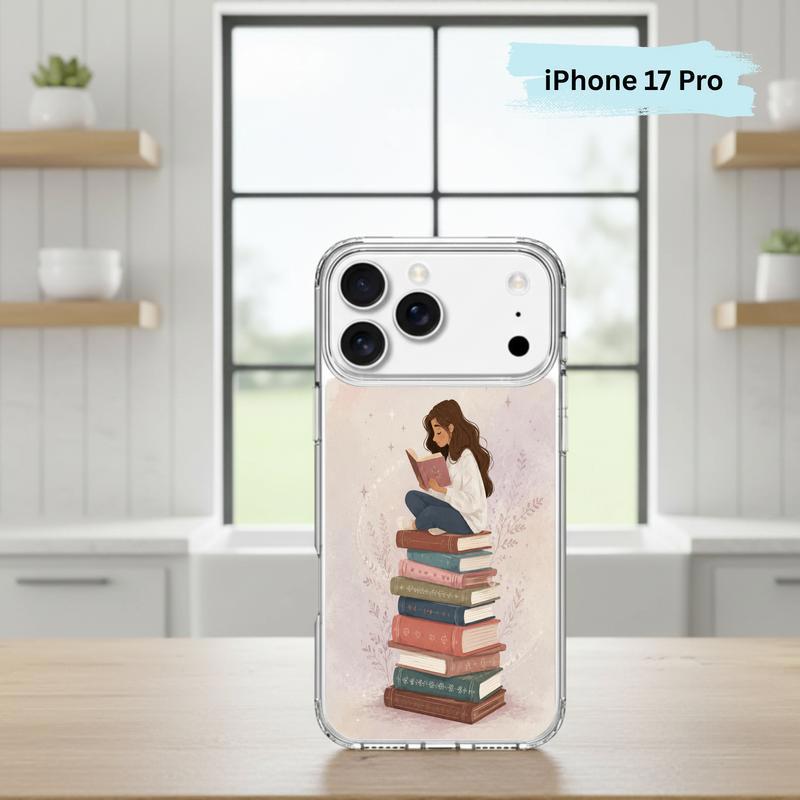 Cozy Girl Reading Books - Dreamy Book Lover Aesthetic Phone Case IPhone