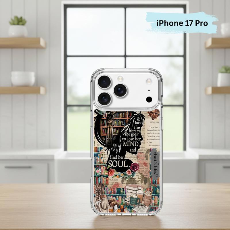 Into The Library She Goes - Book Lover Collage Phone Case IPhone