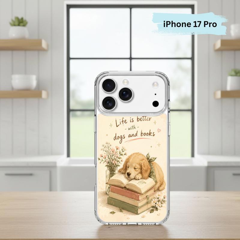 Life Is Better With Dogs And Books - Cute Book Lover Phone Case IPhone