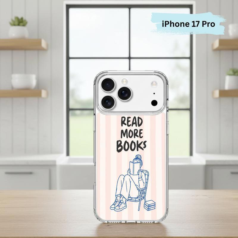 Minimalist Book Lover Quote - Read More Books Phone Case IPhone Minimalist Book Lover Quote - Read More Books Phone Case IPhone