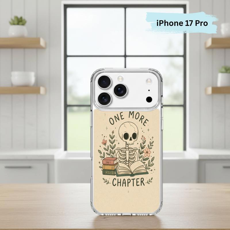 One More Chapter Skeleton - Gothic Book Lover Art Phone Case IPhone
