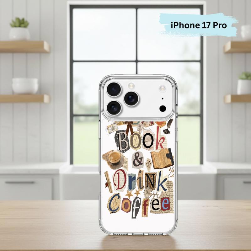 Read Book And Drink Coffee - Vintage Collage Reader Art Phone Case IPhone