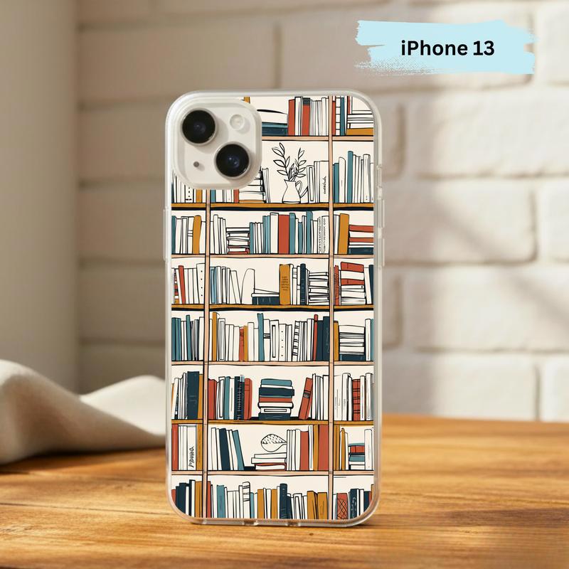 Boho Bookshelf Art - Modern Reader Aesthetic Phone Case IPhone
