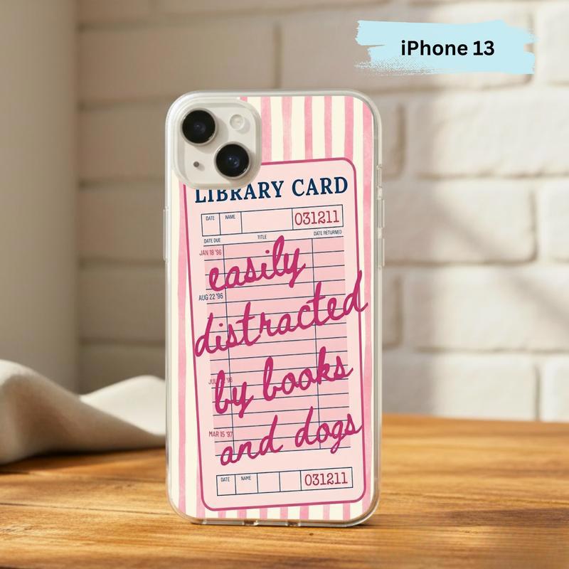 Easily Distracted By Books And Dogs - Funny Book Lover Phone Case IPhone