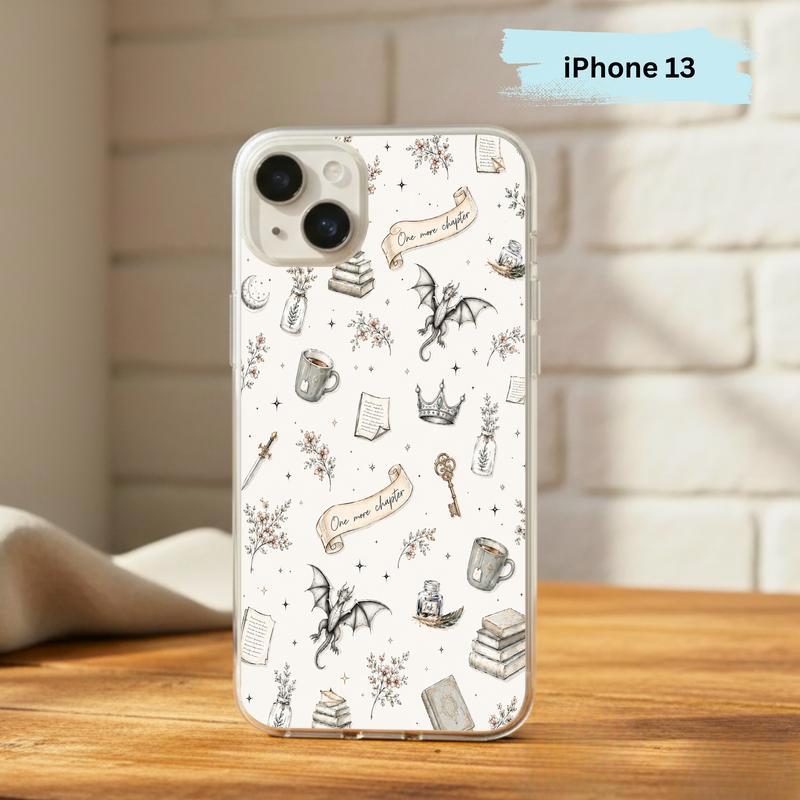 Fantasy Book Lover Pattern - One More Chapter Aesthetic Phone Case IPhone