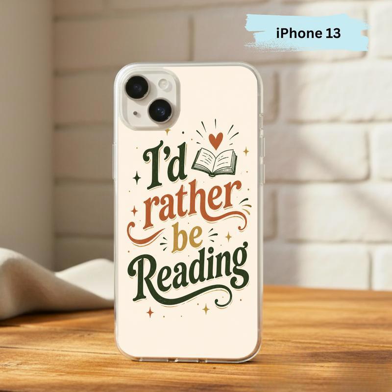 I’d Rather Be Reading - Retro Book Lover Quote Phone Case IPhone