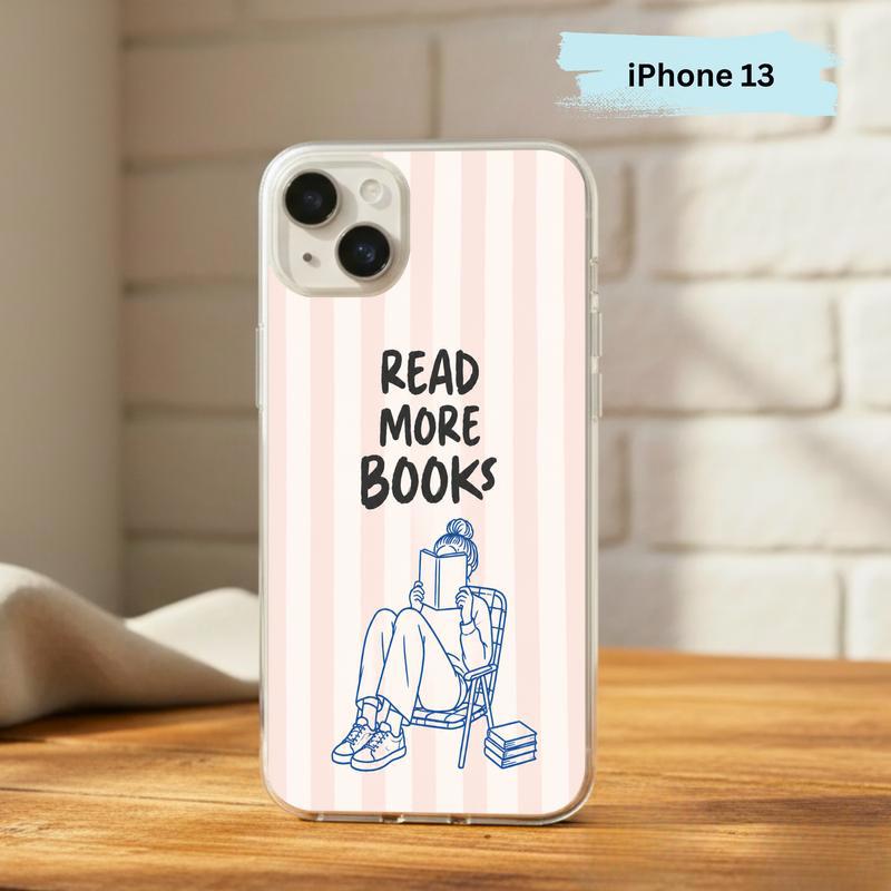 Minimalist Book Lover Quote - Read More Books Phone Case IPhone Minimalist Book Lover Quote - Read More Books Phone Case IPhone