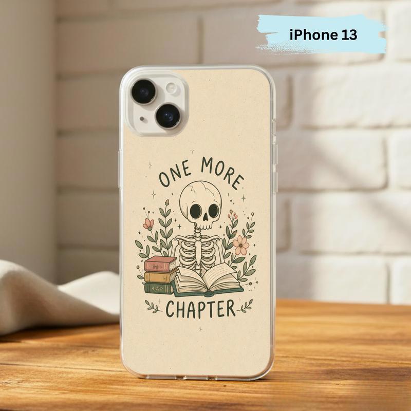 One More Chapter Skeleton - Gothic Book Lover Art Phone Case IPhone