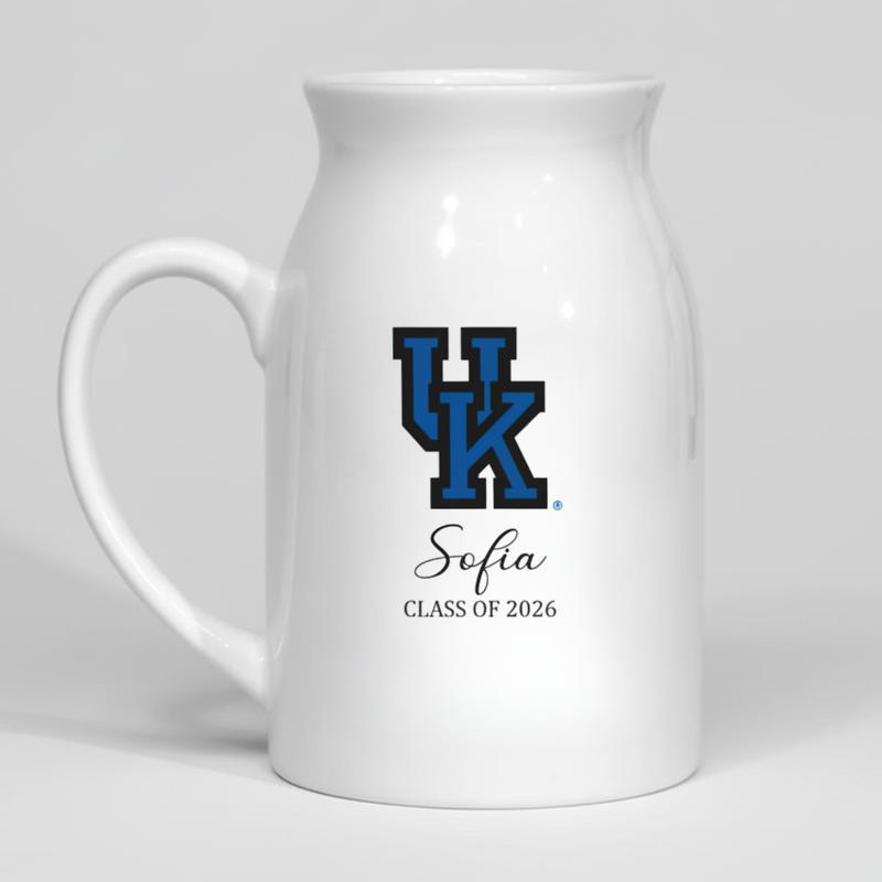 Custom College Logo Graduation Ceramic Flower Vase - Best Gift Smart