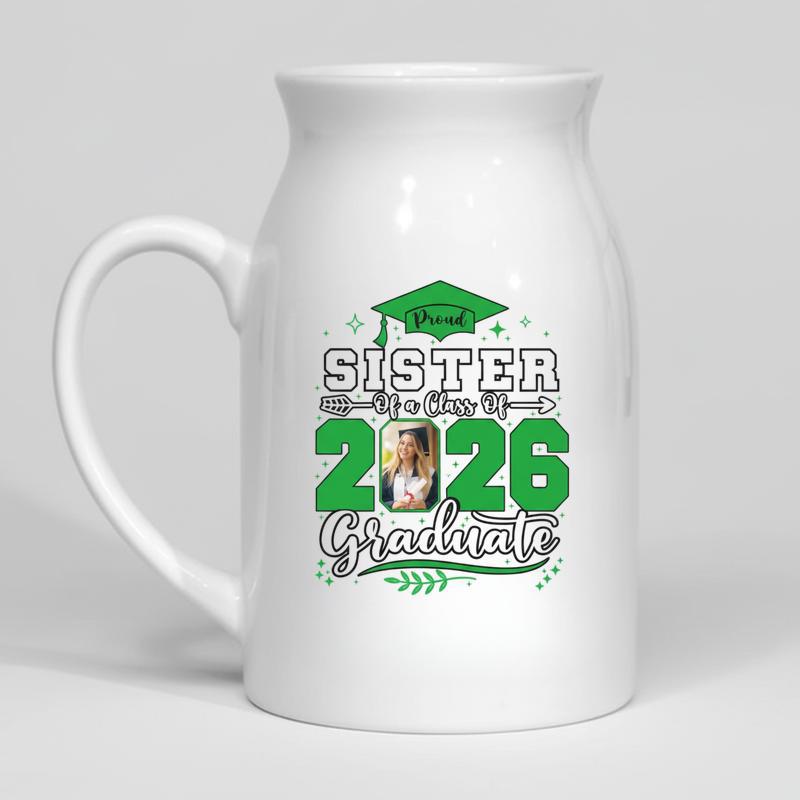 Customized Class Of 2026 Graduation Ceramic Flower Vase - Best Gift Smart