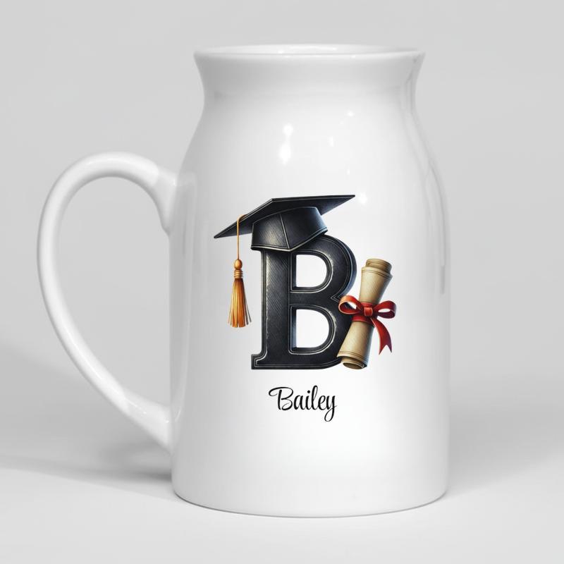 Personalized Graduation, Niversity Initial For Senior 2026 Keepsake Ceramic Flower Vase - Best Gift Smart