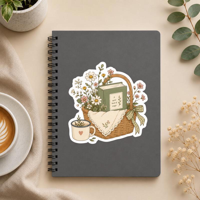 A Quiet Kind Of Magic - Cozy Bookish Cottagecore Sticker - Bookorys