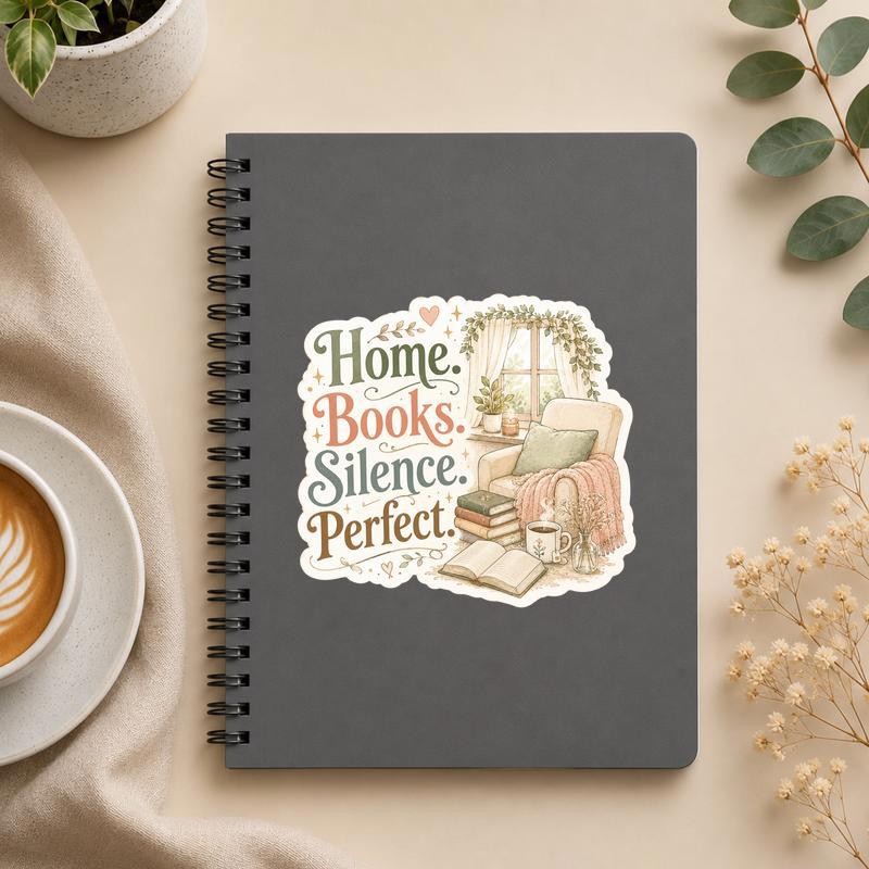 Cozy Reading Corner - Introvert Home Book Lover Sticker - Bookorys