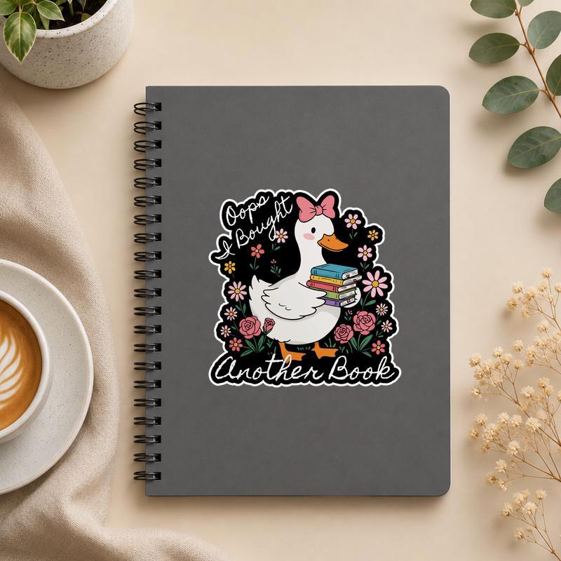 Oops I Bought Another Book - Cute Goose Bookish Sticker - Bookorys