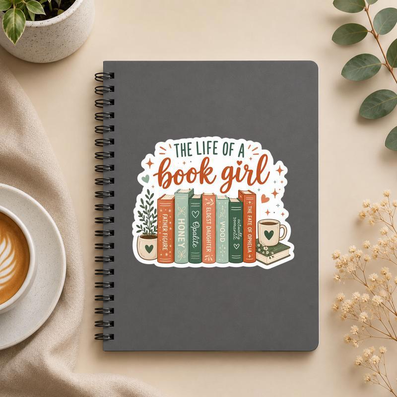 The Life Of A Book Girl - Cute Reading Aesthetic Design Sticker - Bookorys