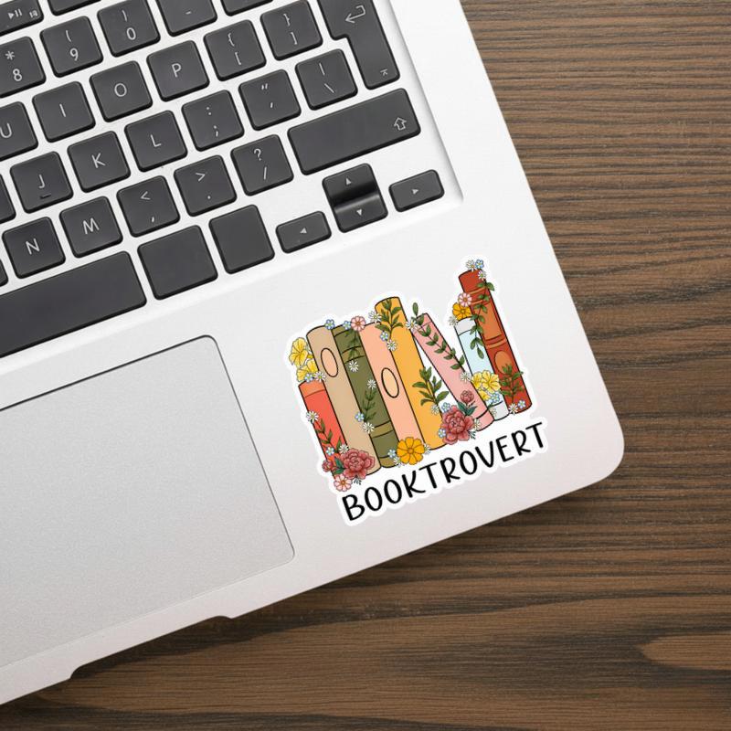 Booktrovert - Floral Book Lover Introvert Aesthetic Sticker