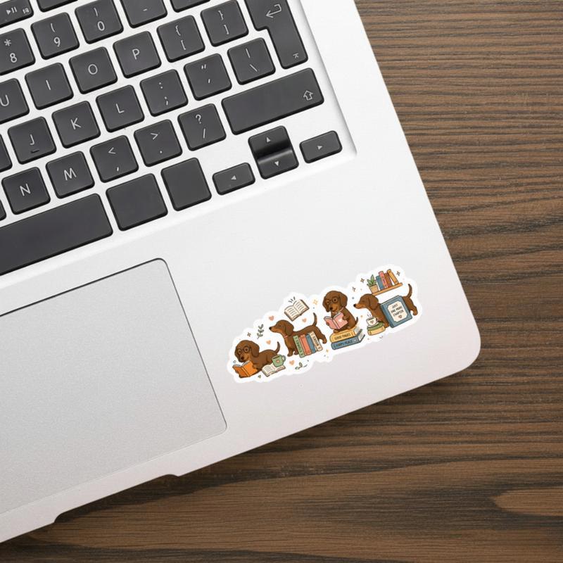 Dachshund Book Club - Cute Book Lover Sticker